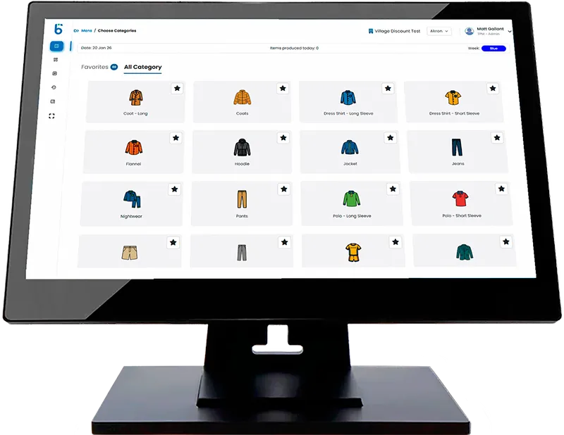 POS System screen showing inventory