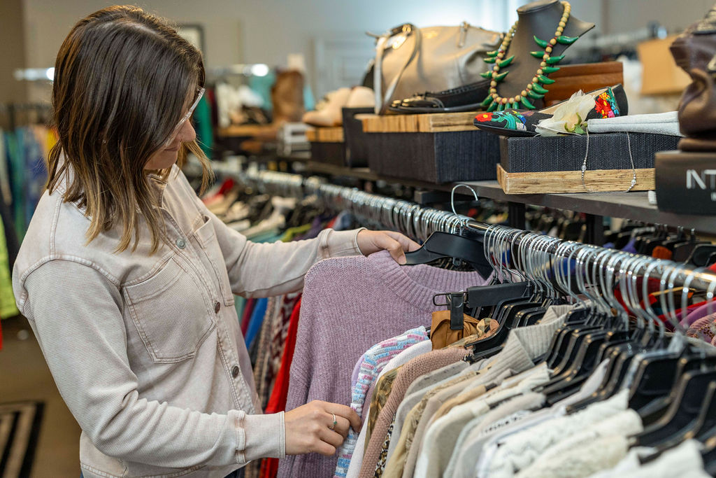 Donated goods retail shopping