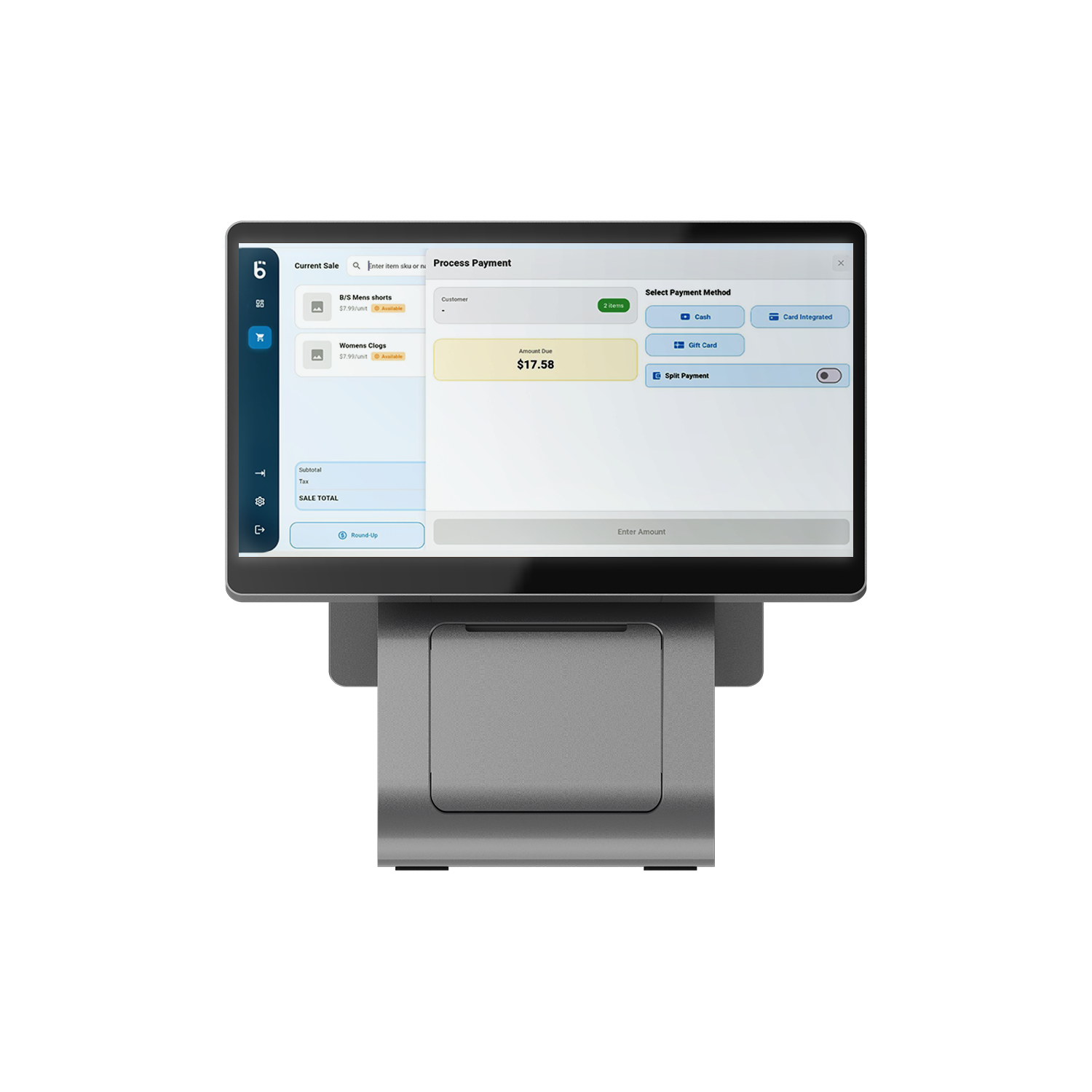 Thrift Retail POS System Checkout Screen