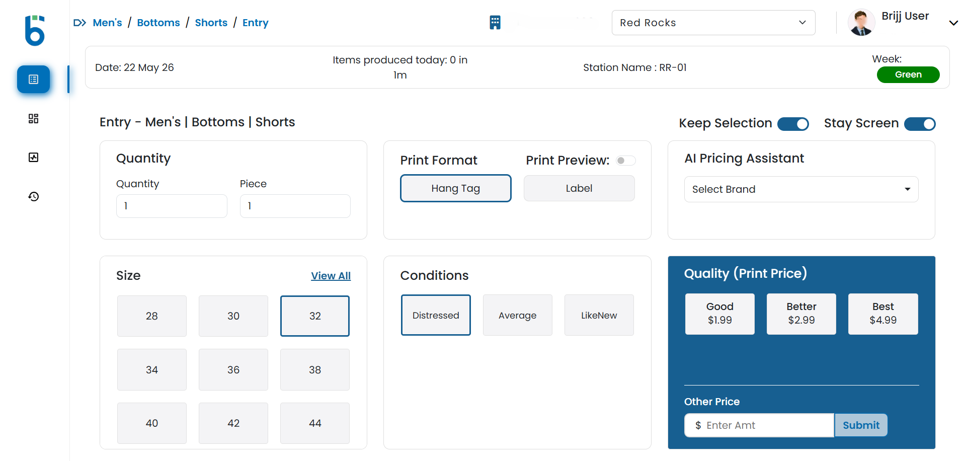 Stay Screen (1) Brijjworks stay screen functionality within thrift production manager